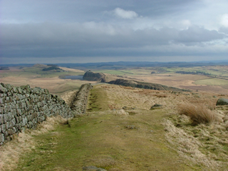 Looking east along the line of Hadrian's Wall